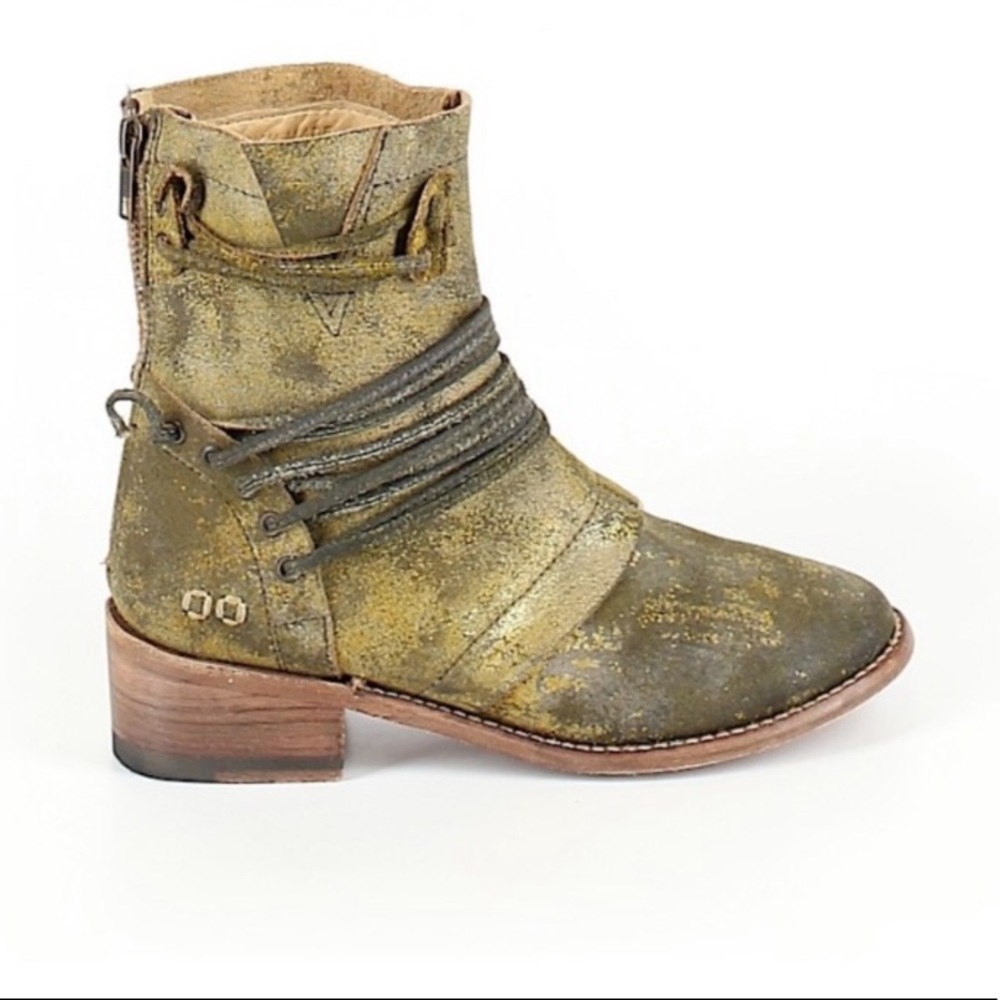 Bed Stu Distressed ankle booties